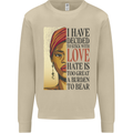 Stick With Love Black Lives Matter Mens Sweatshirt Jumper Sand