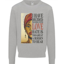 Stick With Love Black Lives Matter Mens Sweatshirt Jumper Sports Grey