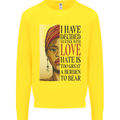 Stick With Love Black Lives Matter Mens Sweatshirt Jumper Yellow