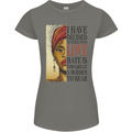 Stick With Love Black Lives Matter Womens Petite Cut T-Shirt Charcoal
