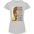 Stick With Love Black Lives Matter Womens Petite Cut T-Shirt Sports Grey