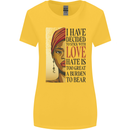 Stick With Love Black Lives Matter Womens Wider Cut T-Shirt Yellow