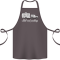 Still Out Pulling Funny Caravan Caravanning Cotton Apron 100% Organic Dark Grey