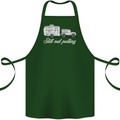 Still Out Pulling Funny Caravan Caravanning Cotton Apron 100% Organic Forest Green