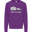 Still Out Pulling Funny Caravan Caravanning Mens Sweatshirt Jumper Purple