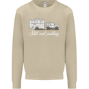 Still Out Pulling Funny Caravan Caravanning Mens Sweatshirt Jumper Sand