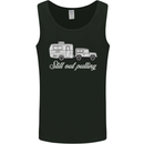 Still Out Pulling Funny Caravan Caravanning Mens Vest Tank Top Black