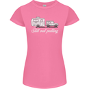 Still Out Pulling Funny Caravan Caravanning Womens Petite Cut T-Shirt Azalea