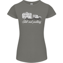 Still Out Pulling Funny Caravan Caravanning Womens Petite Cut T-Shirt Charcoal