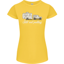 Still Out Pulling Funny Caravan Caravanning Womens Petite Cut T-Shirt Yellow