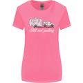 Still Out Pulling Funny Caravan Caravanning Womens Wider Cut T-Shirt Azalea