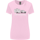 Still Out Pulling Funny Caravan Caravanning Womens Wider Cut T-Shirt Light Pink