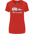 Still Out Pulling Funny Caravan Caravanning Womens Wider Cut T-Shirt Red