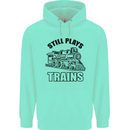 Still Plays With Trains Spotter Spotting Childrens Kids Hoodie Peppermint