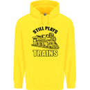 Still Plays With Trains Spotter Spotting Childrens Kids Hoodie Yellow