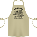 Still Plays With Trains Spotter Spotting Cotton Apron 100% Organic Khaki