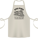 Still Plays With Trains Spotter Spotting Cotton Apron 100% Organic Natural