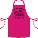 Still Plays With Trains Spotter Spotting Cotton Apron 100% Organic Pink