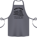 Still Plays With Trains Spotter Spotting Cotton Apron 100% Organic Steel