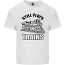 Still Plays With Trains Spotter Spotting Kids T-Shirt Childrens White