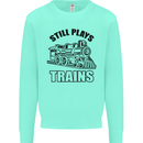 Still Plays With Trains Spotter Spotting Mens Sweatshirt Jumper Peppermint
