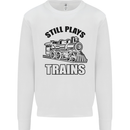 Still Plays With Trains Spotter Spotting Mens Sweatshirt Jumper White