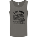 Still Plays With Trains Spotter Spotting Mens Vest Tank Top Charcoal