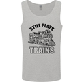 Still Plays With Trains Spotter Spotting Mens Vest Tank Top Sports Grey