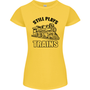 Still Plays With Trains Spotter Spotting Womens Petite Cut T-Shirt Yellow