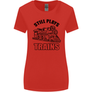 Still Plays With Trains Spotter Spotting Womens Wider Cut T-Shirt Red