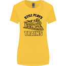 Still Plays With Trains Spotter Spotting Womens Wider Cut T-Shirt Yellow