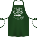 Still Plays with Cars Classic Enthusiast Cotton Apron 100% Organic Forest Green