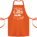 Still Plays with Cars Classic Enthusiast Cotton Apron 100% Organic Orange