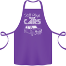 Still Plays with Cars Classic Enthusiast Cotton Apron 100% Organic Purple