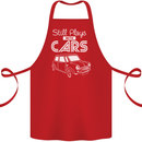 Still Plays with Cars Classic Enthusiast Cotton Apron 100% Organic Red
