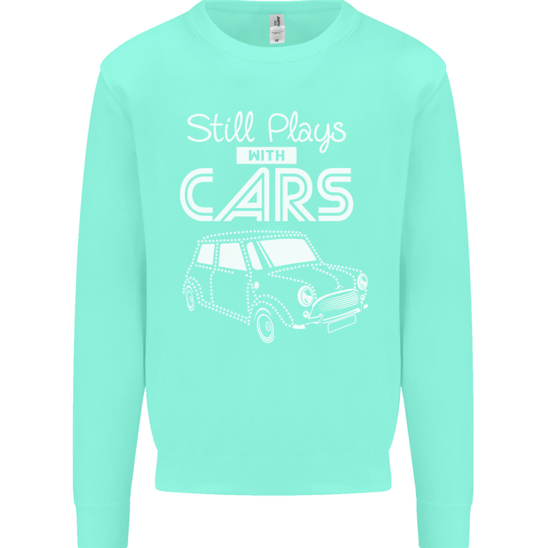 Still Plays with Cars Classic Enthusiast Kids Sweatshirt Jumper Peppermint
