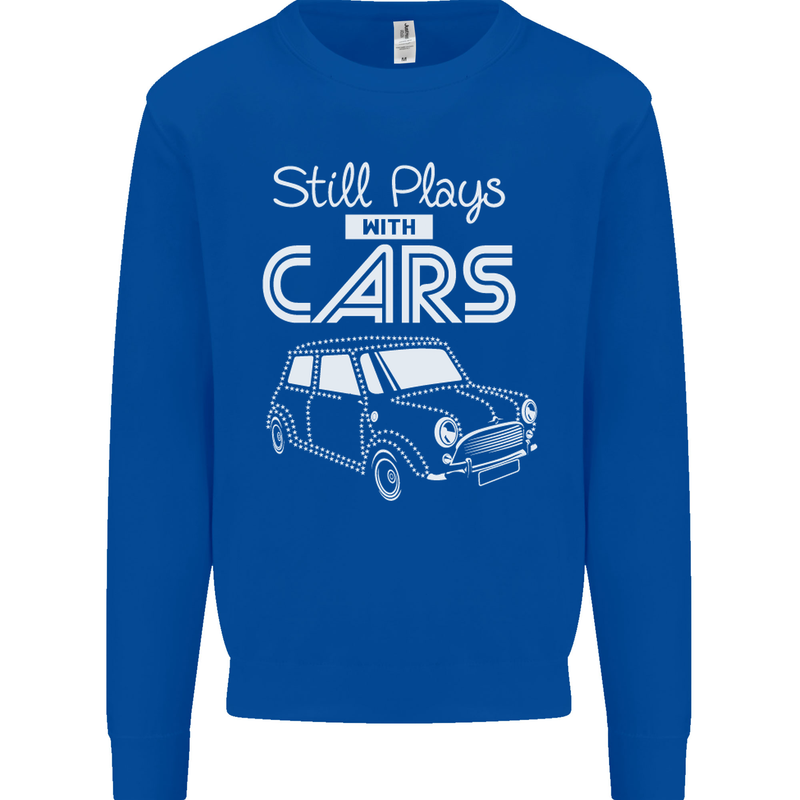 Still Plays with Cars Classic Enthusiast Kids Sweatshirt Jumper Royal Blue