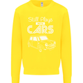 Still Plays with Cars Classic Enthusiast Kids Sweatshirt Jumper Yellow