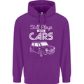 Still Plays with Cars Classic Enthusiast Mens 80% Cotton Hoodie Purple