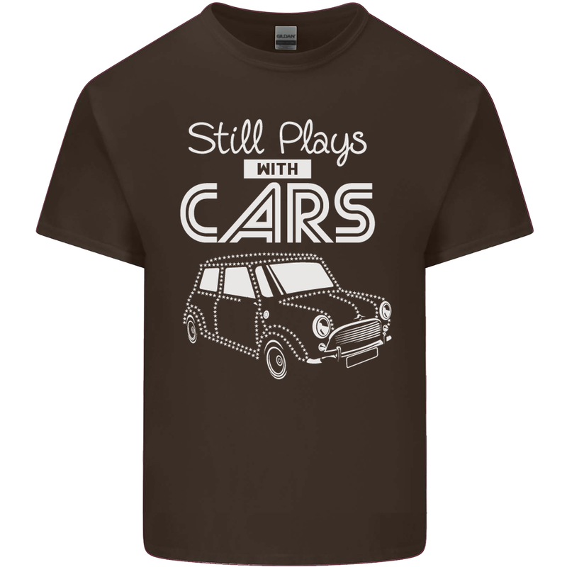 Still Plays with Cars Classic Enthusiast Mens Cotton T-Shirt Tee Top Dark Chocolate
