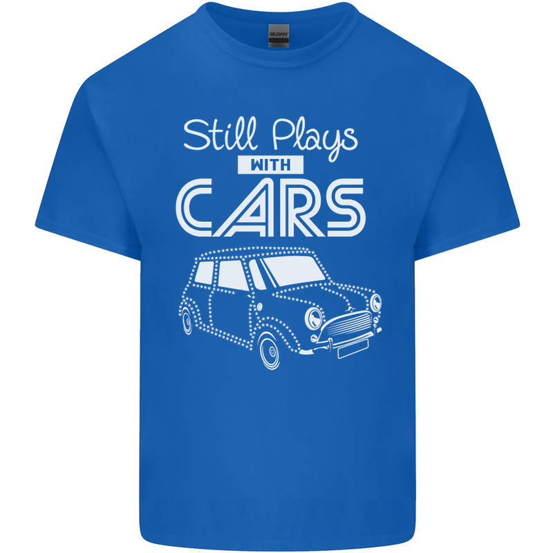 Still Plays with Cars Classic Enthusiast Mens Cotton T-Shirt Tee Top Royal Blue