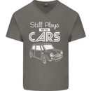 Still Plays with Cars Classic Enthusiast Mens V-Neck Cotton T-Shirt Charcoal
