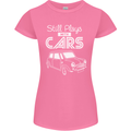 Still Plays with Cars Classic Enthusiast Womens Petite Cut T-Shirt Azalea