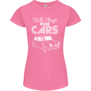 Still Plays with Cars Classic Enthusiast Womens Petite Cut T-Shirt Azalea
