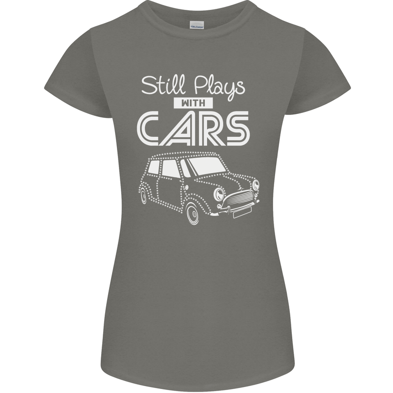 Still Plays with Cars Classic Enthusiast Womens Petite Cut T-Shirt Charcoal