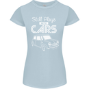 Still Plays with Cars Classic Enthusiast Womens Petite Cut T-Shirt Light Blue
