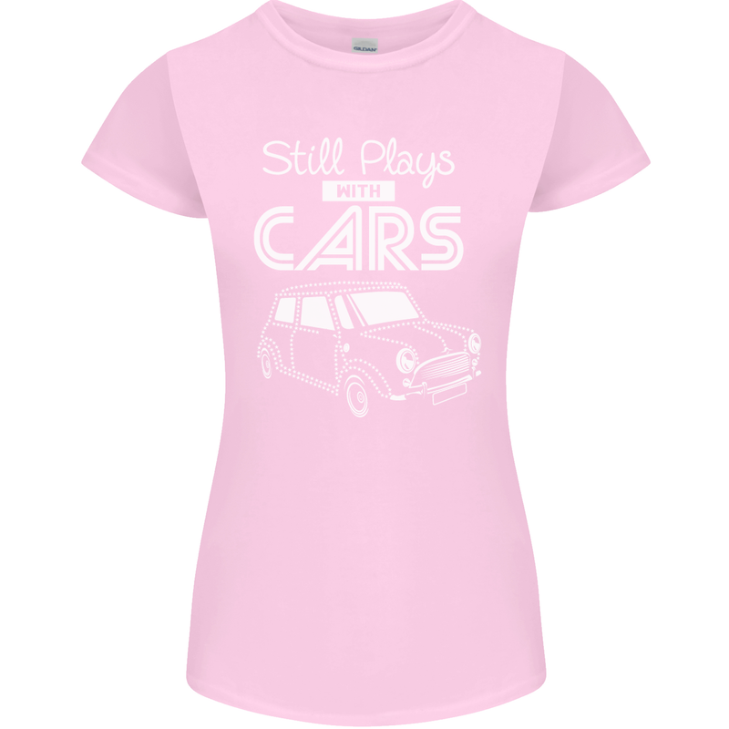 Still Plays with Cars Classic Enthusiast Womens Petite Cut T-Shirt Light Pink