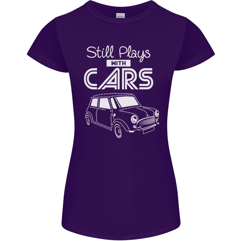 Still Plays with Cars Classic Enthusiast Womens Petite Cut T-Shirt Purple