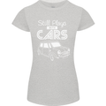 Still Plays with Cars Classic Enthusiast Womens Petite Cut T-Shirt Sports Grey
