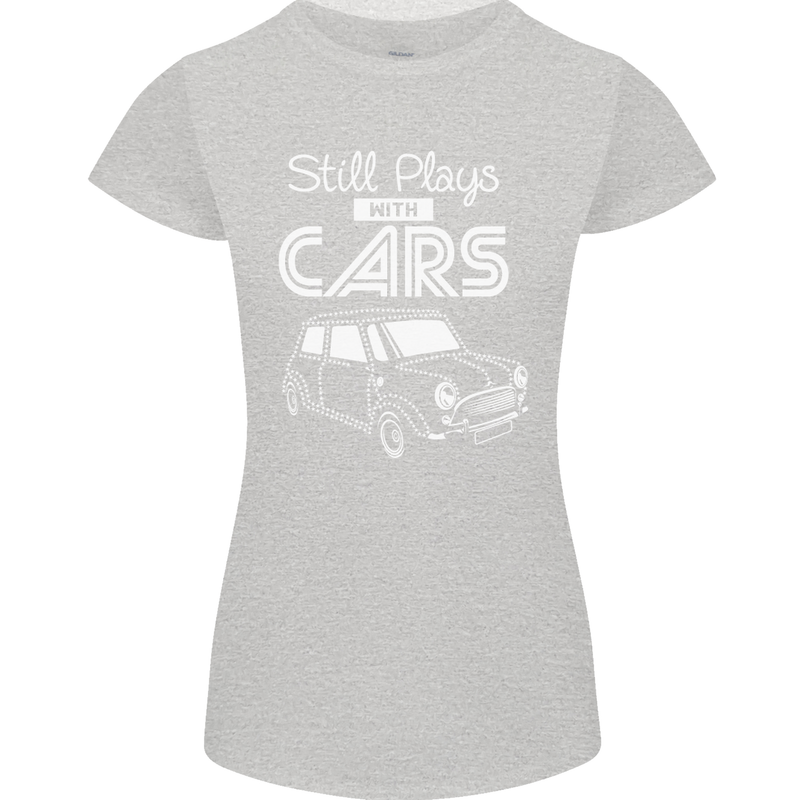 Still Plays with Cars Classic Enthusiast Womens Petite Cut T-Shirt Sports Grey